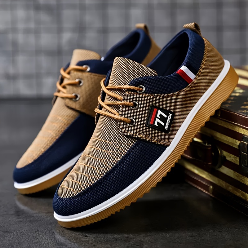Knit Fabric Lace Up Sneakers - Nuove scarpe da uomo alla moda,