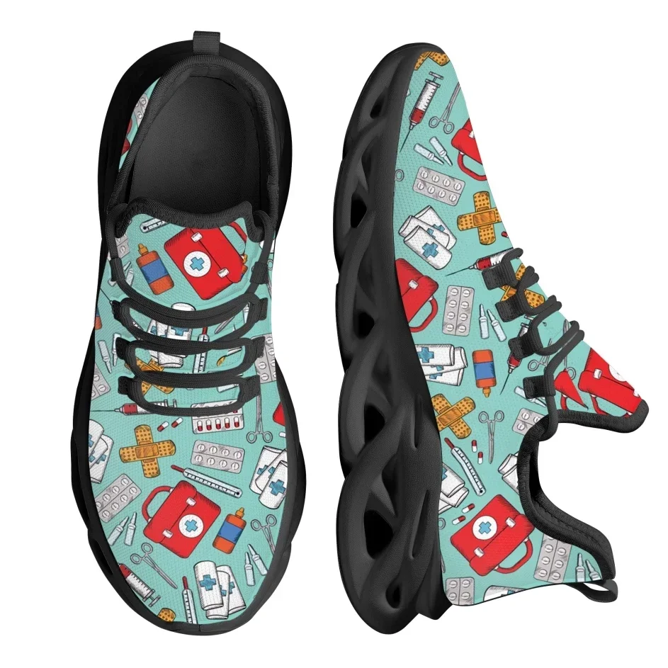 Knit Fabric Lace Up Sneakers - Scarpe da Corsa Femminili Personalizzate con