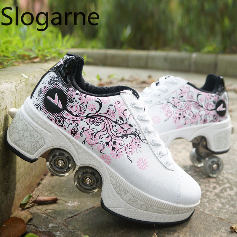 Sneakers - Donne 4 Ruote Deformazione Pattini A