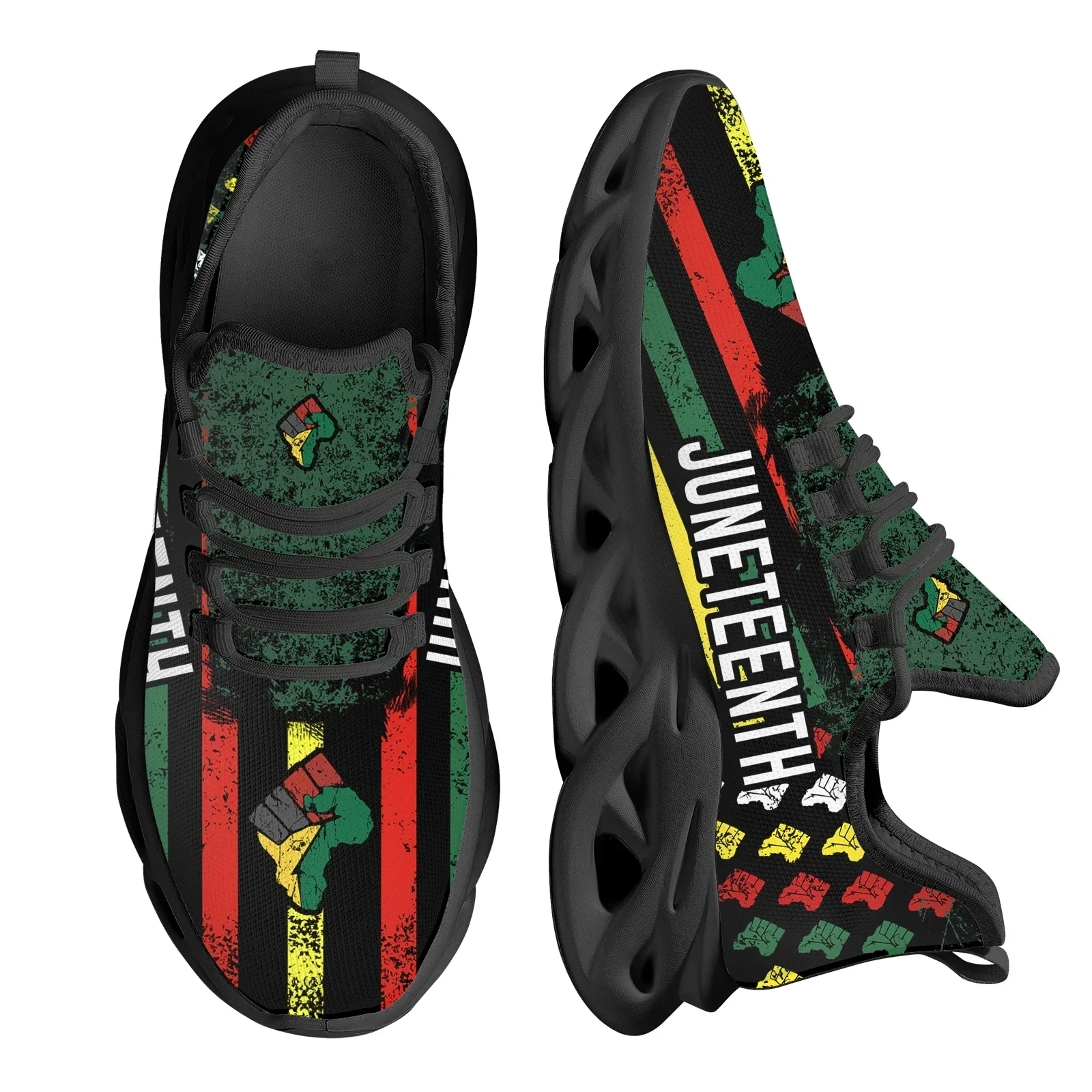 Breathable Mesh Athletic Shoes - Juneteenth Scarpe da ginnastica in rete