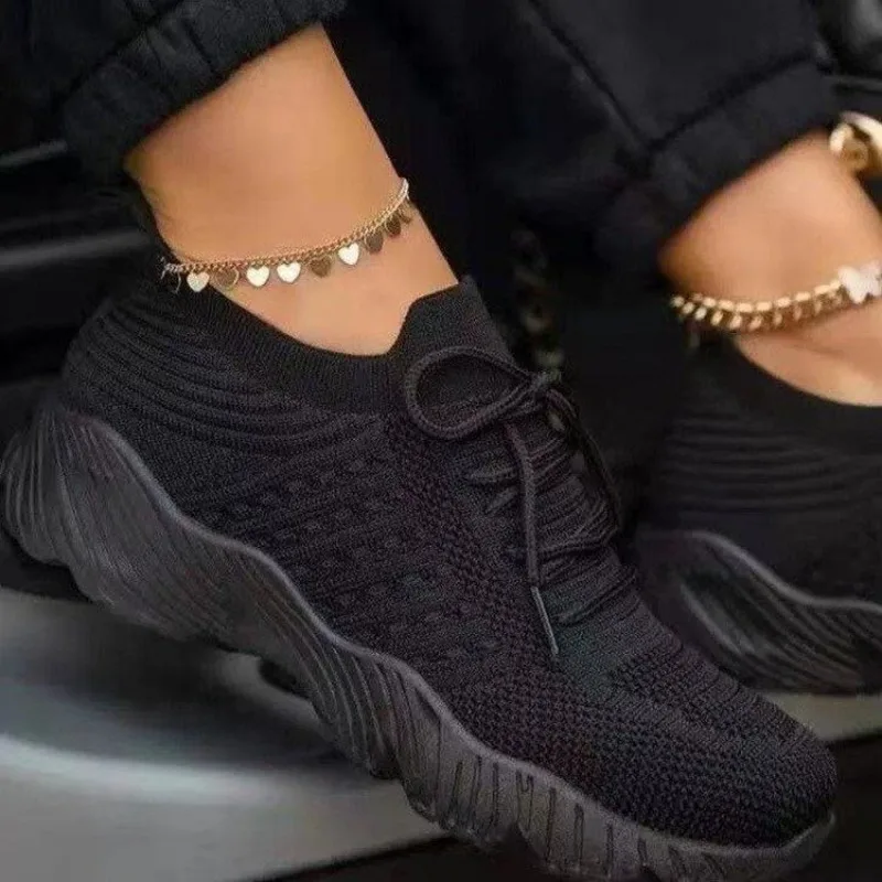 Sneakers Casual da Donna in Ma - Knit Fabric Lace Up Sneakers recensione e prezzo