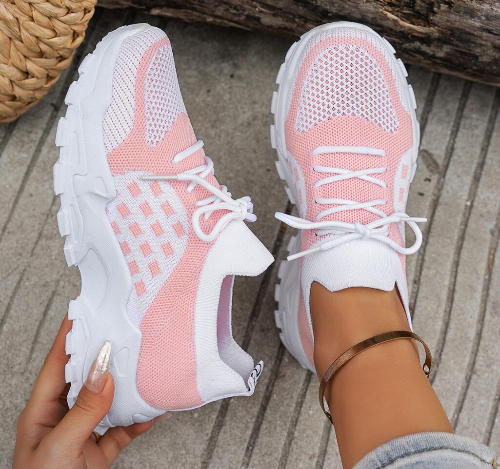 Scarpe Sportive da Donna in Ma - Knit Fabric Lace Up Sneakers recensione e prezzo