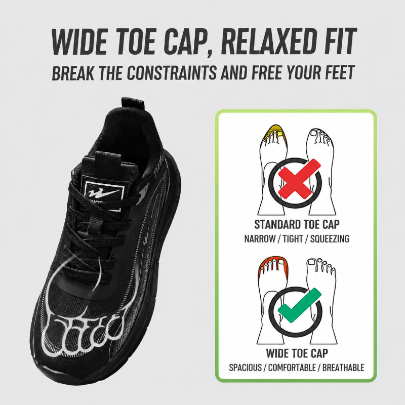Scarpe da ginnastica da uomo D - Wide Toe Box Running Sneakers recensione e prezzo