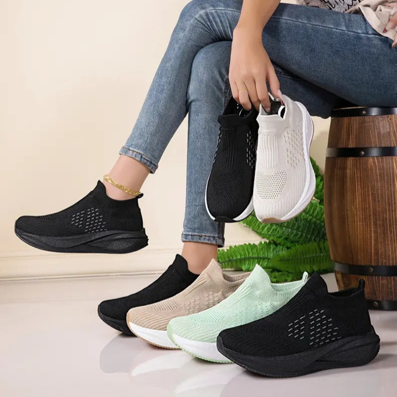 Scarpe da Corsa Unisex Slip-on - Knit Fabric Lace Up Sneakers recensione e prezzo