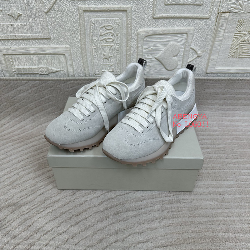 2025 Mocassini piatti in pelle - Knit Fabric Lace Up Sneakers recensione e prezzo